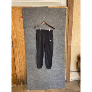 Nike Sweatpants Kids XL Black Fleece Joggers Athletic Lounge Pants Cuffed Swoosh